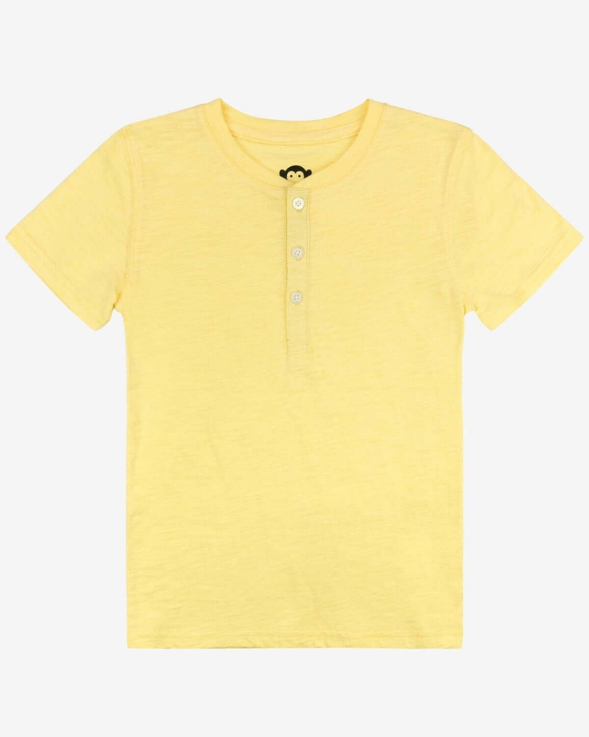 Pale Yellow Day Party Henley, a lightweight 100% cotton shirt perfect for casual events.