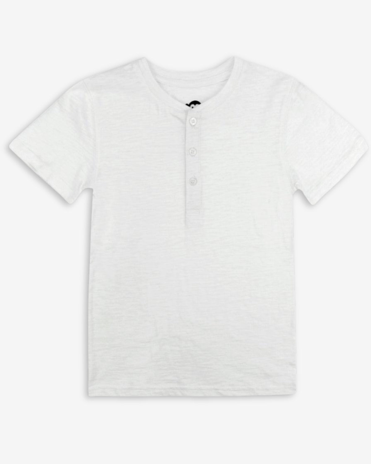 Stylish Pure White Day Party Henley shirt for boys, crafted from soft cotton—ideal for summer fun and back to school!
