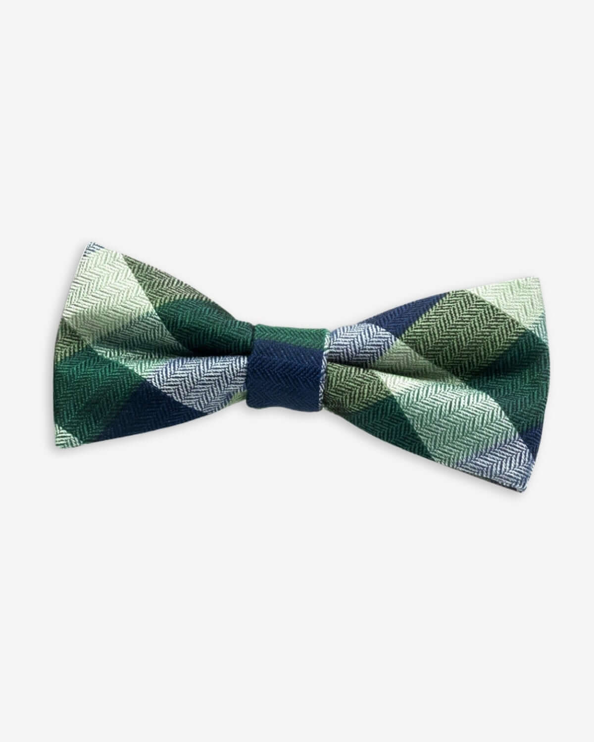 Navy and green gingham silk bow tie, stylish accessory for kids clothes, perfect for back to school adventures!