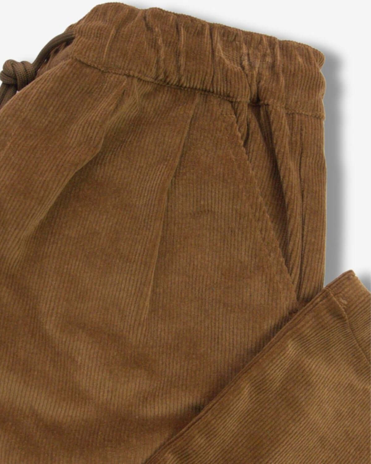 Stylish British khaki corduroy club pants for kids, featuring a cozy stretchy waist and sleek design.