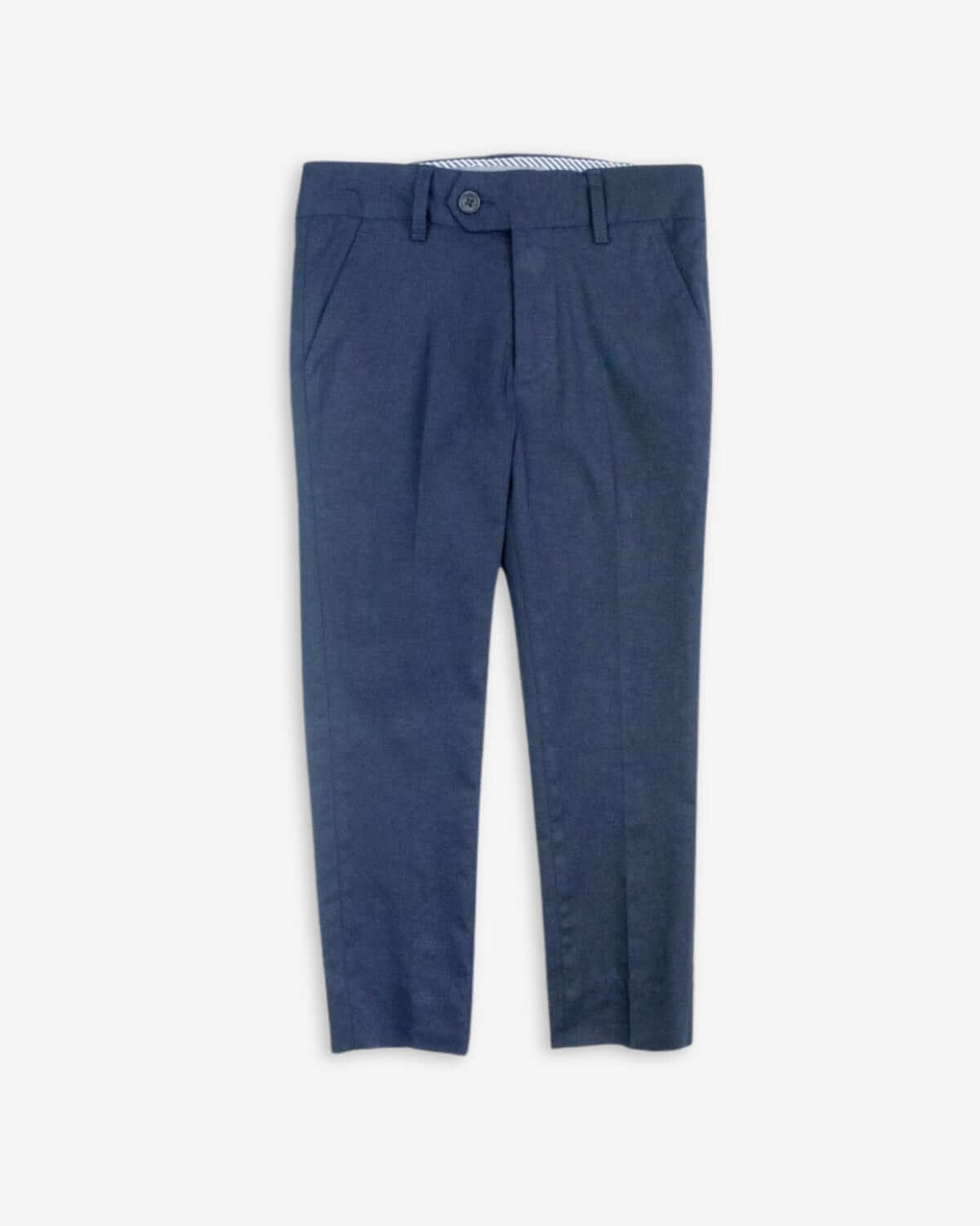 Eclipse Stretchy Suit Pants in navy, comfy linen-blend for stylish kids, ready for back to school fun!