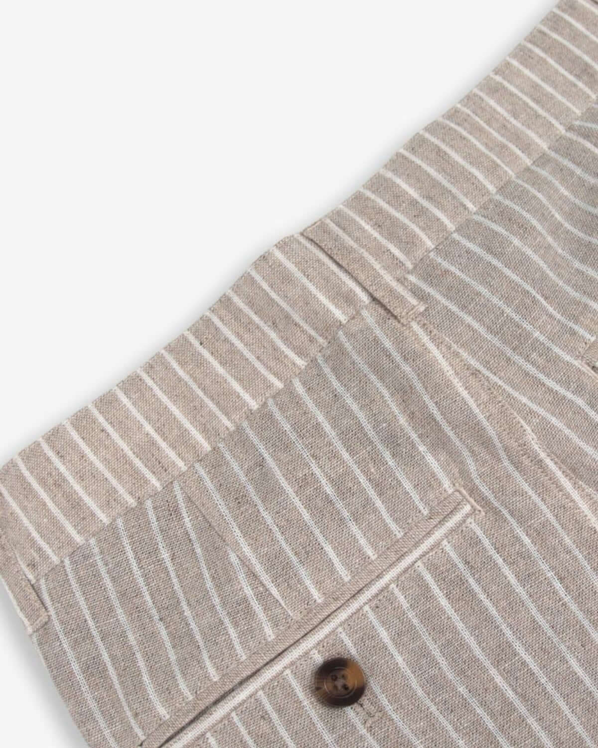 Sand Stripe Linen Trouser Shorts for kids, combining playful style with comfort and quality for back to school adventures.