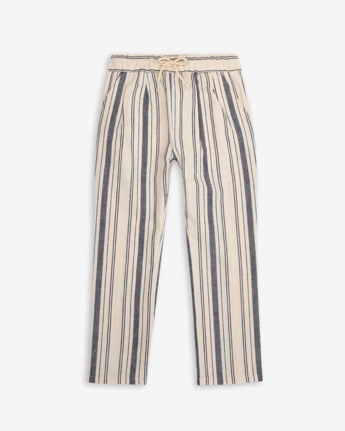 Boys Seaside Stripe Linen Resort Pant, lightweight and stylish, perfect for sunny adventures and family dinners.