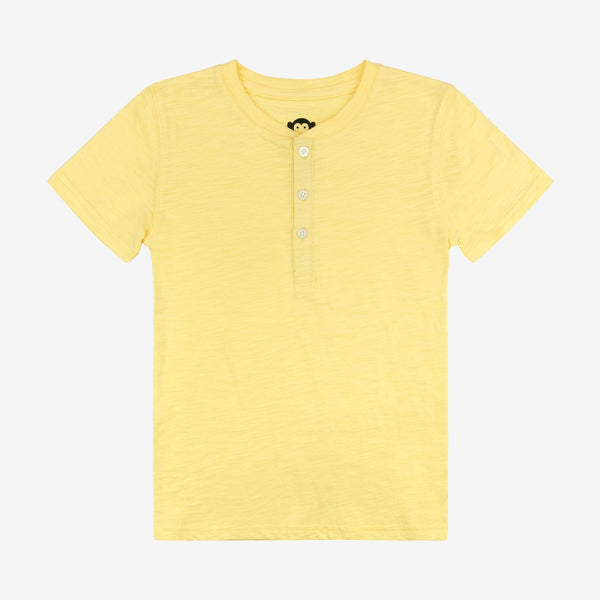 Appaman Best Quality Kids Clothing Fine Tailoring Casual Tops Day Party Henley | Pale Yellow