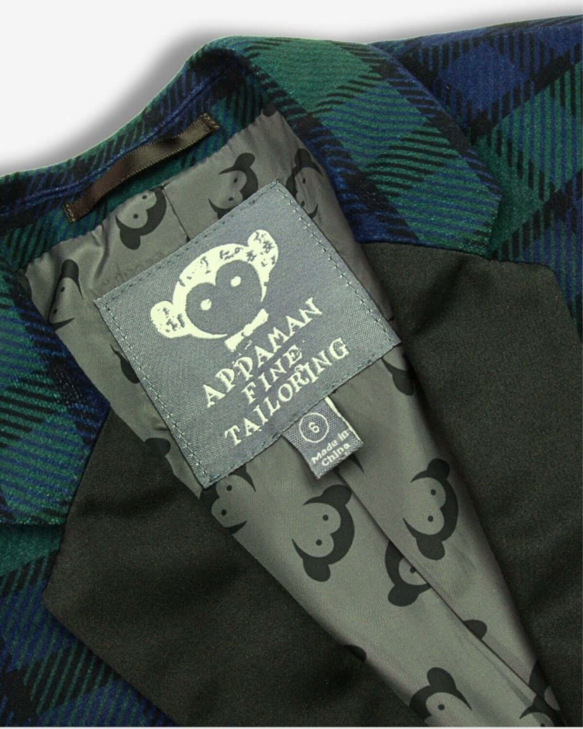 Inside look at the playful Blackwatch Velvet Plaid tuxedo jacket—perfect kids clothes for stylish boys and girls this back to school!