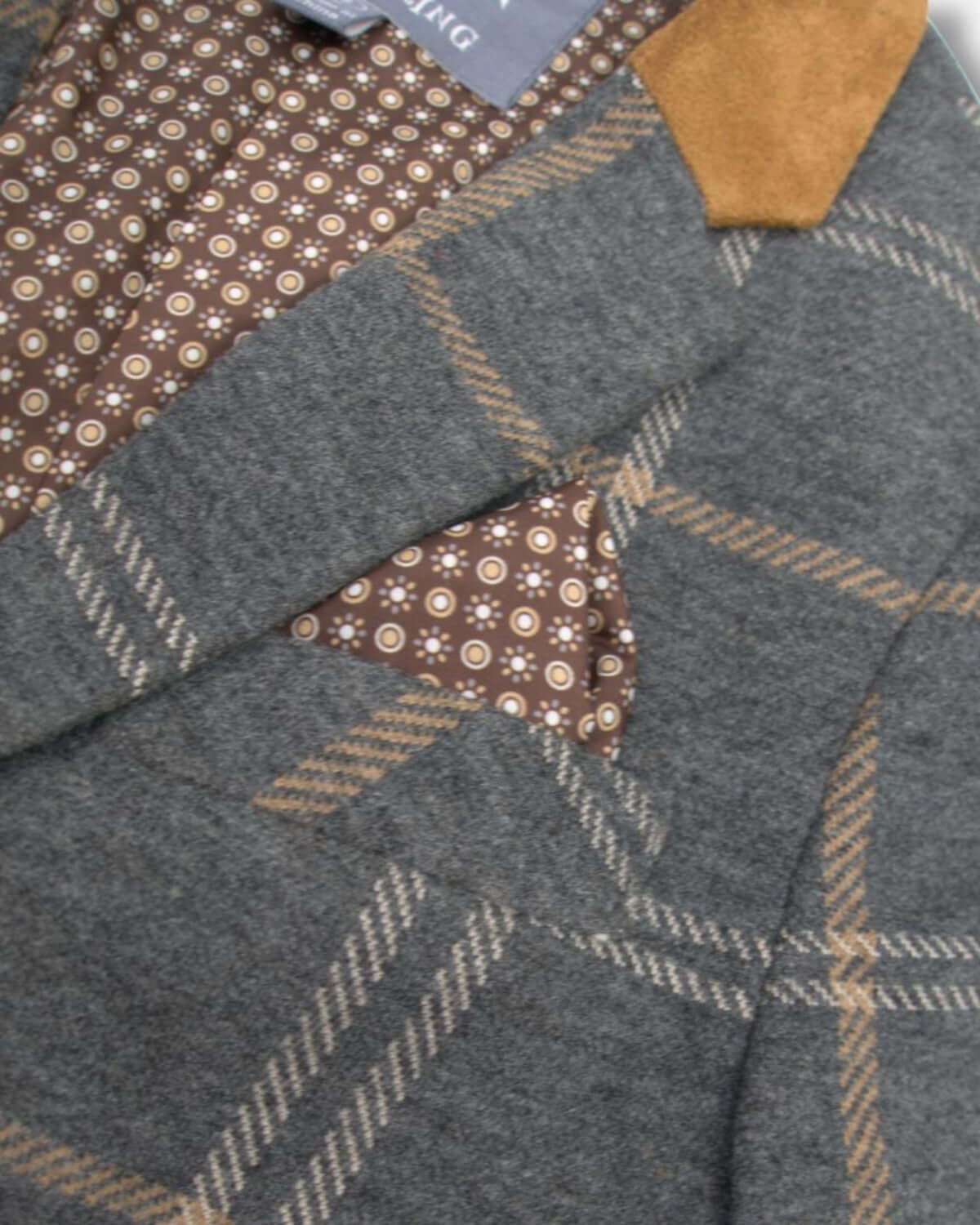 Smoky Windowpane Club Jacket showcasing stylish plaid and cozy lining—ideal for your little gentleman's sophisticated look!