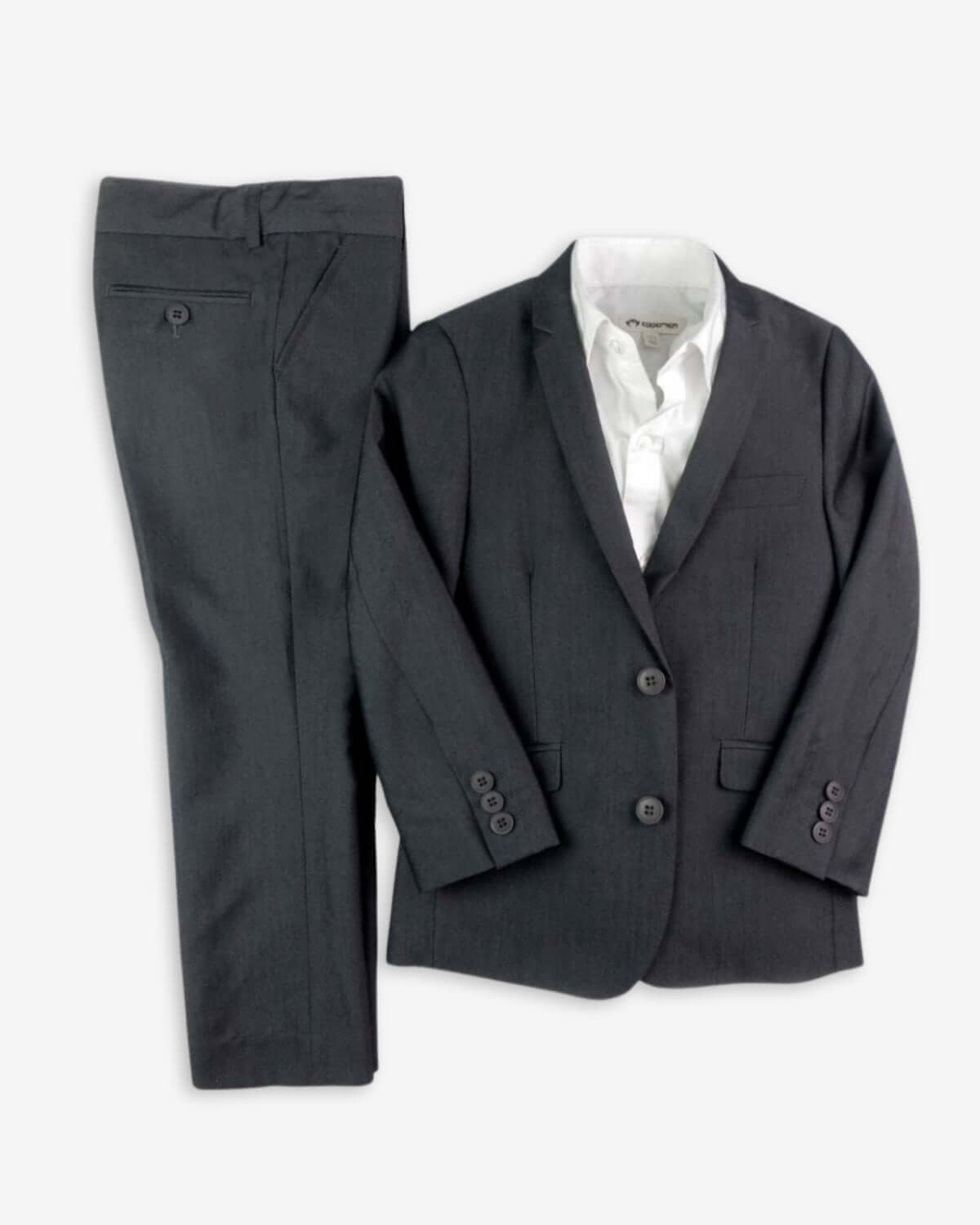 Vintage Black Mod Suit for kids, featuring a stylish jacket and trousers with modern tailoring and a slim fit.
