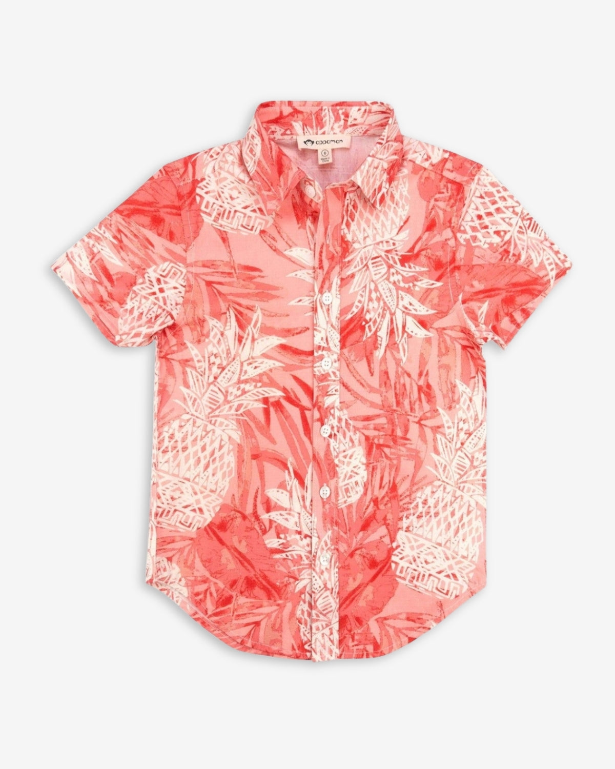 Coral Pineapples Day Party Shirt: Stylish, soft, and breathable kids clothes for fun playdates and back to school adventures.