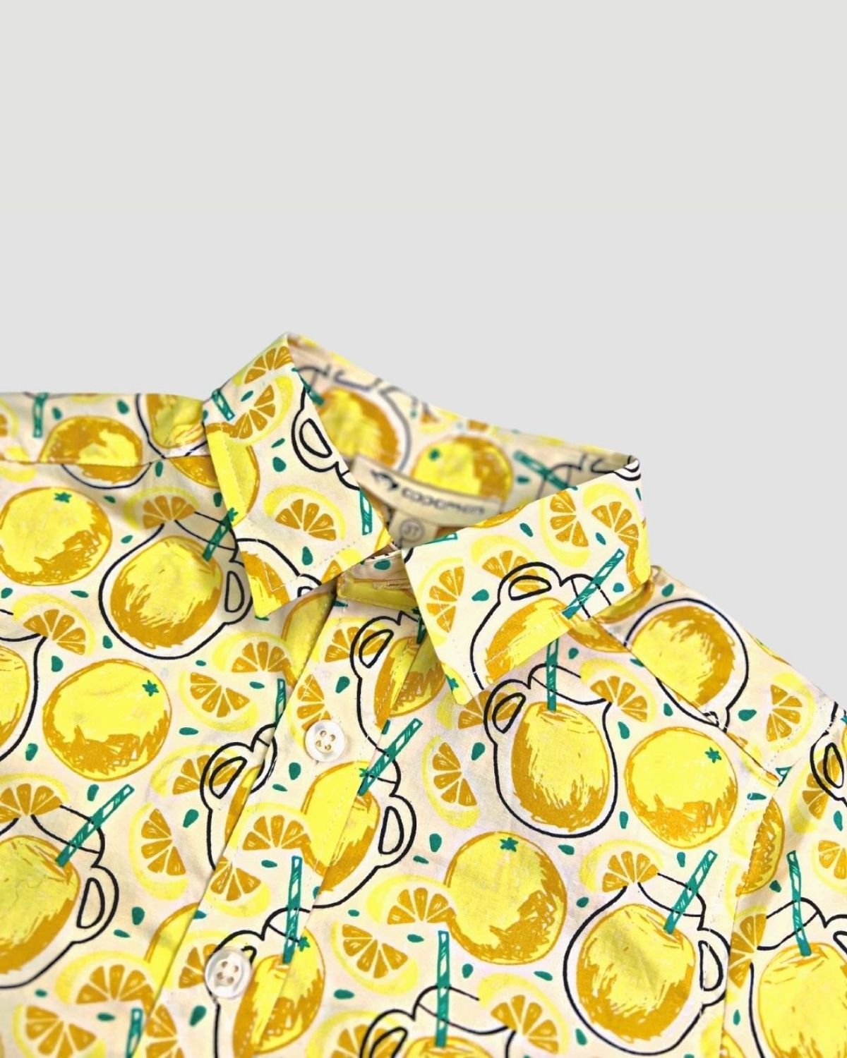 Lemonade Day Party Shirt with vibrant lemon prints, ideal for stylish boys and girls. Soft, breathable kids clothes for fun outings!