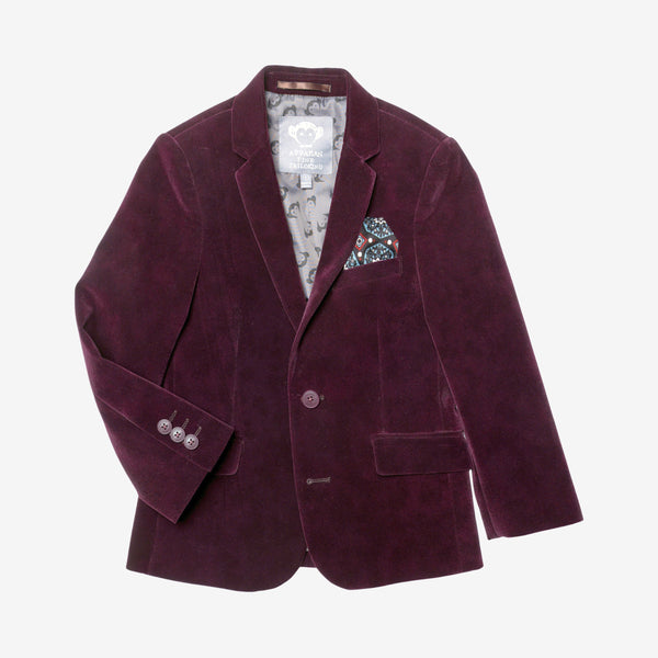 Appaman Best Quality Kids Clothing Fine Tailoring Suit Blazer | Merlot Velvet