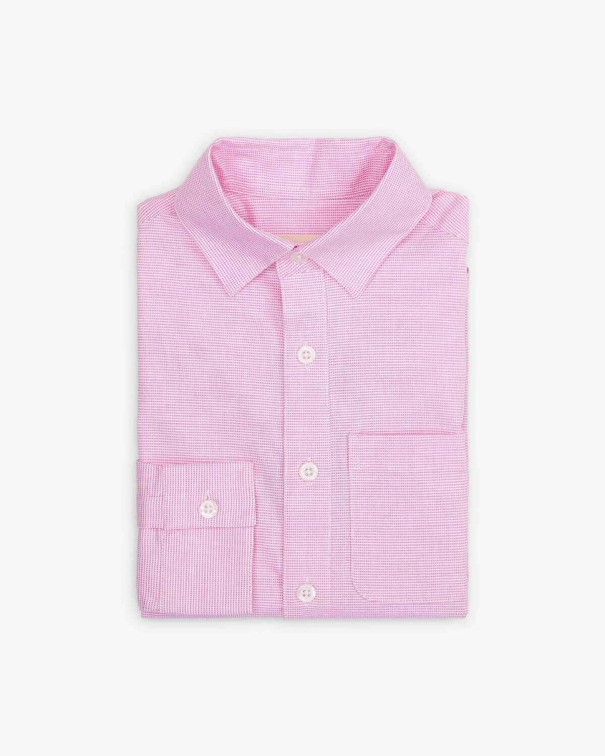 Stylish Laveno Pink Button Down Shirt, a must-have for kids' durable school clothes—fun, fresh, and oh-so-comfy!