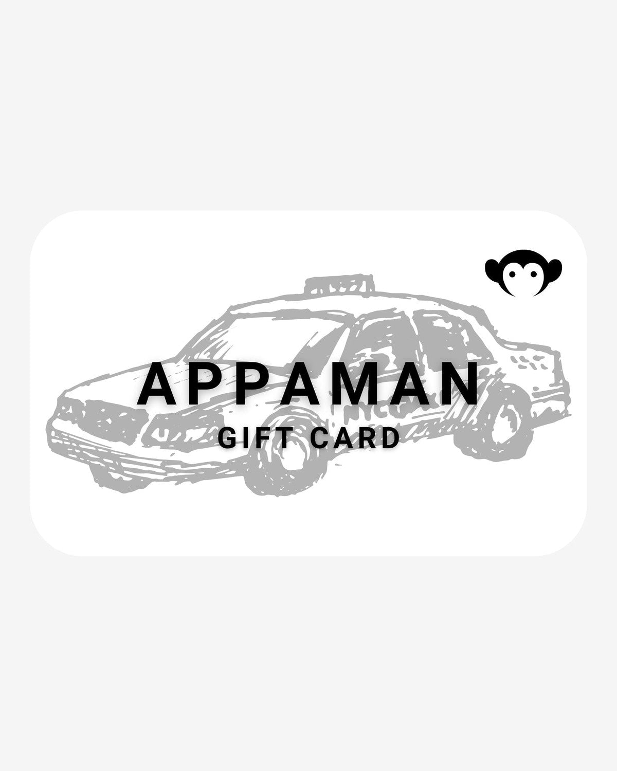 A playful Appaman gift card featuring a cool car design, perfect for letting kids choose their own stylish, high-quality outfits.