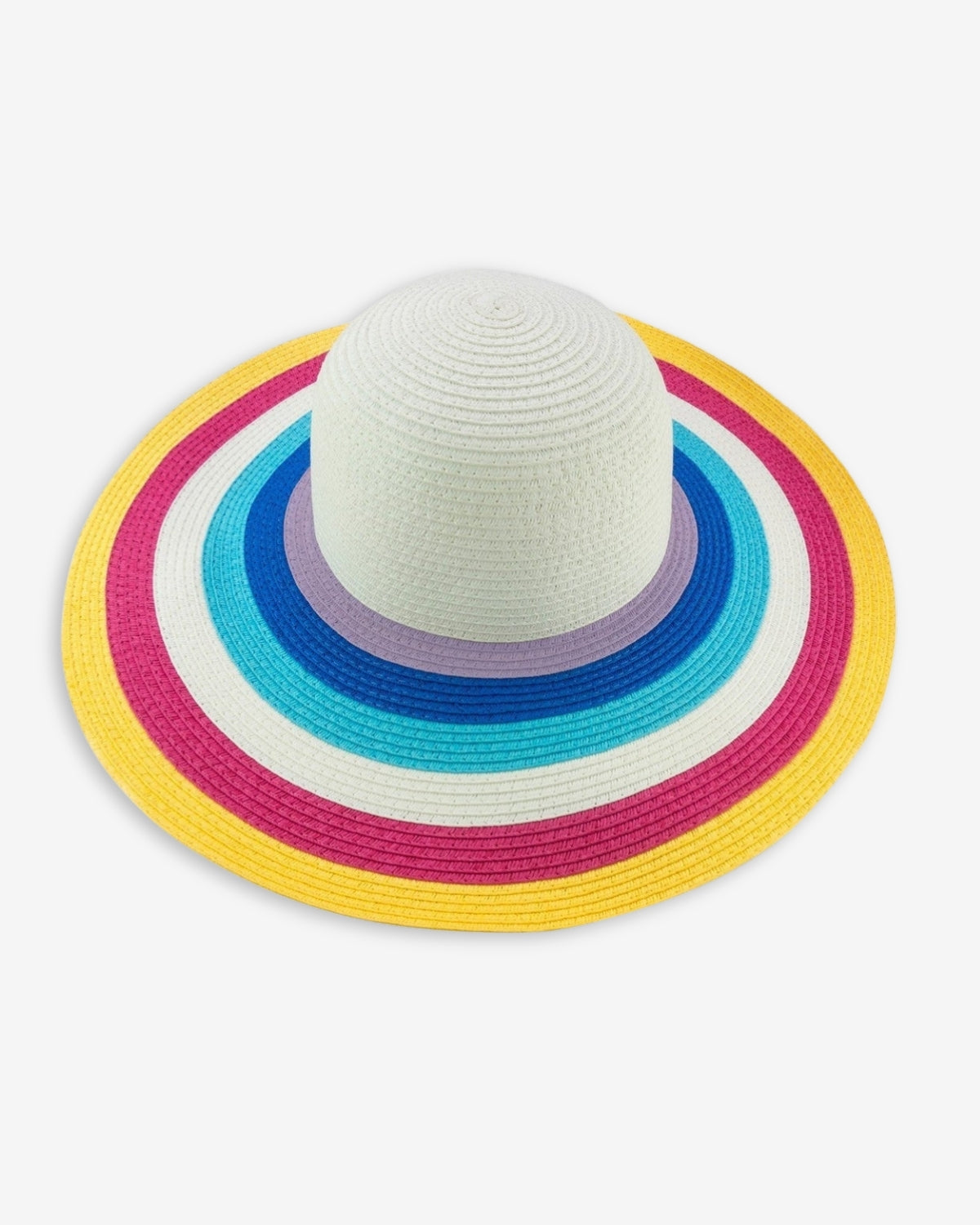 Colorful wide-brimmed Rainbows Prism Hat for kids—summer fun meets stylish protection from the sun!