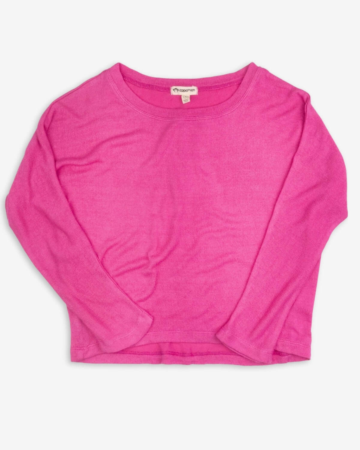 Vibrant pink beach sweater, perfect for kids' resort wear; chic and comfy for stylish adventures this season!