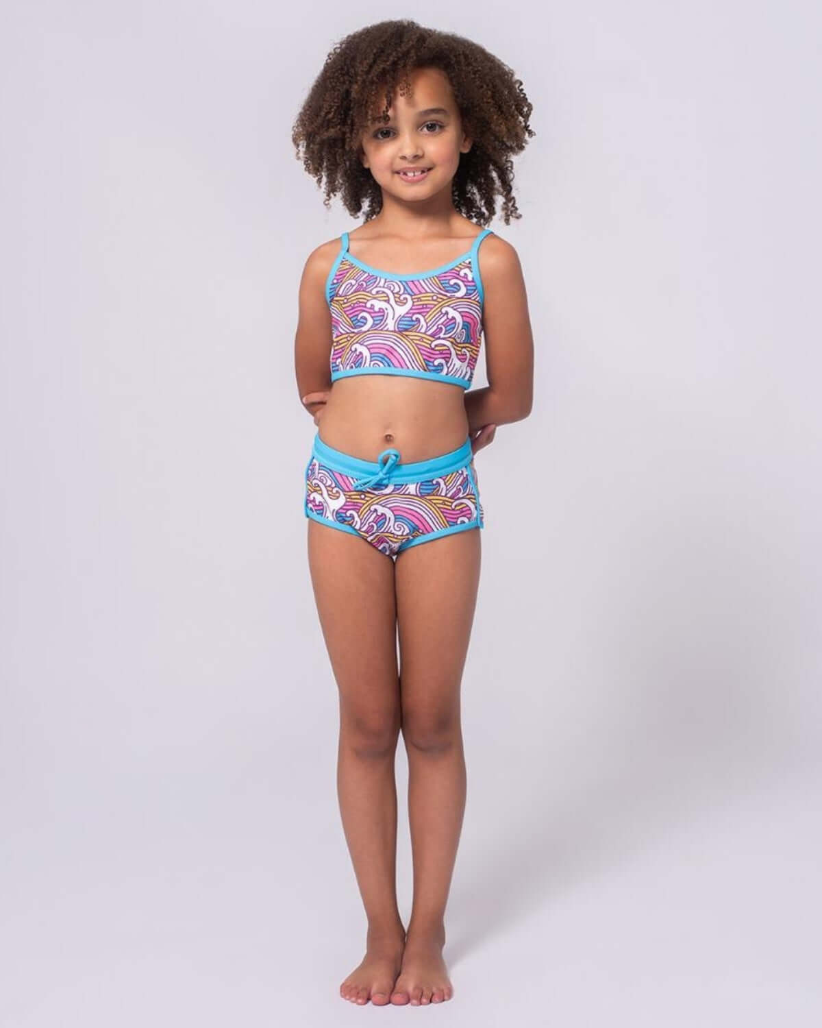 Bright and playful Waves Stella Bikini for kids, perfect for summer fun and beach adventures!