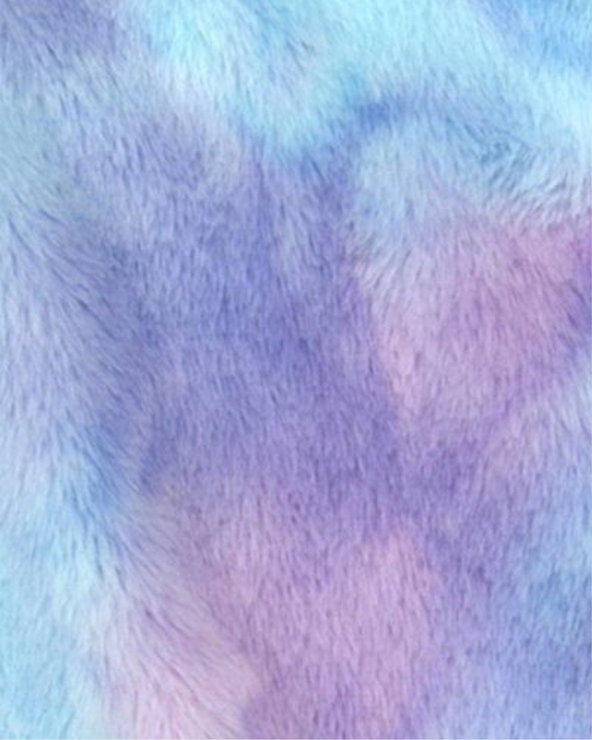 Soft pastel faux fur in a playful tie-dye swirl, perfect for cozy kids clothes that add flair to any wardrobe.