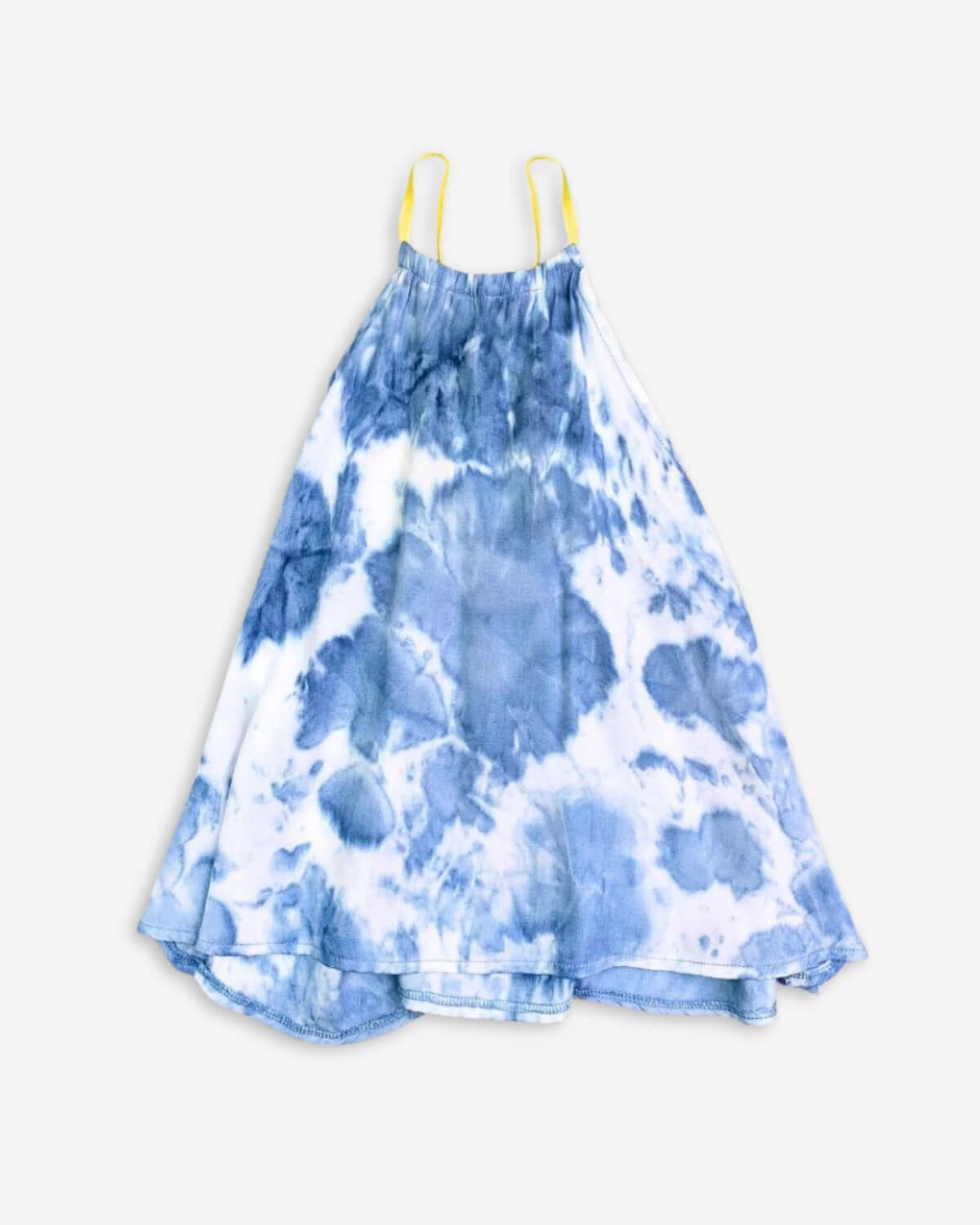 Sky-inspired Sanibel Tank with yellow straps, perfect for sunny days by the beach or pool—stylish kids' clothes!