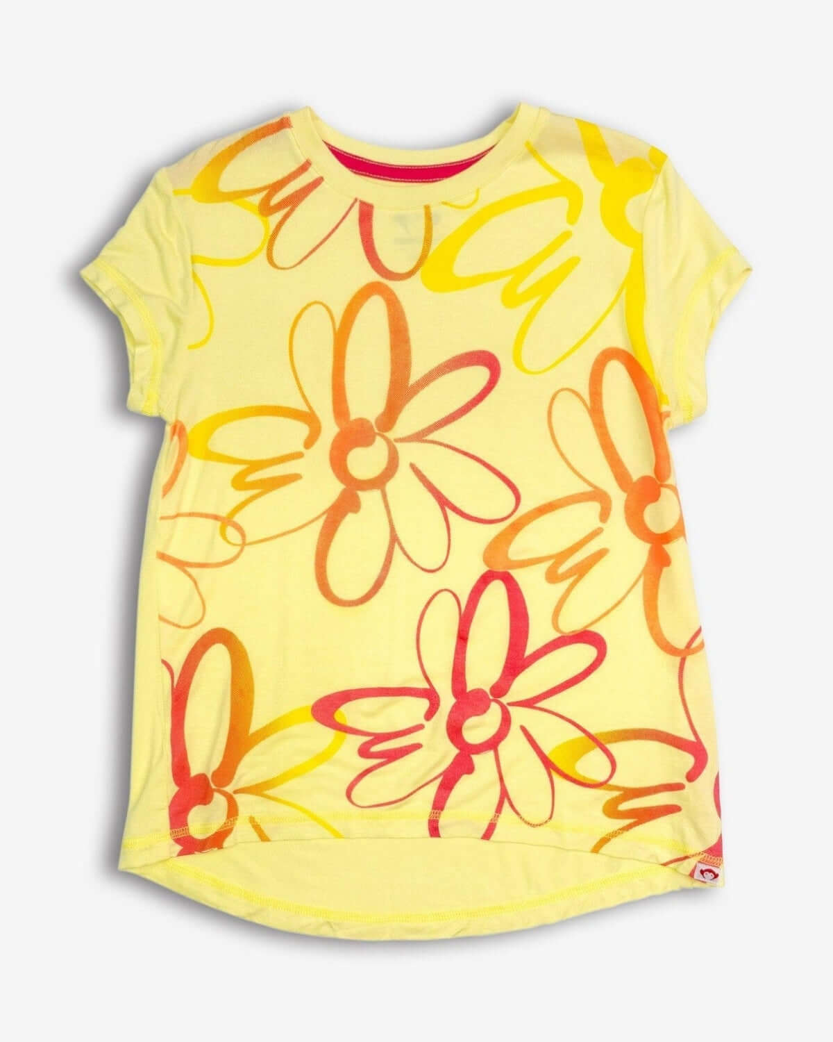 Sunny multicolor daisy tee for girls, bringing flower power to summer adventures—stylish kids clothes for back to school!