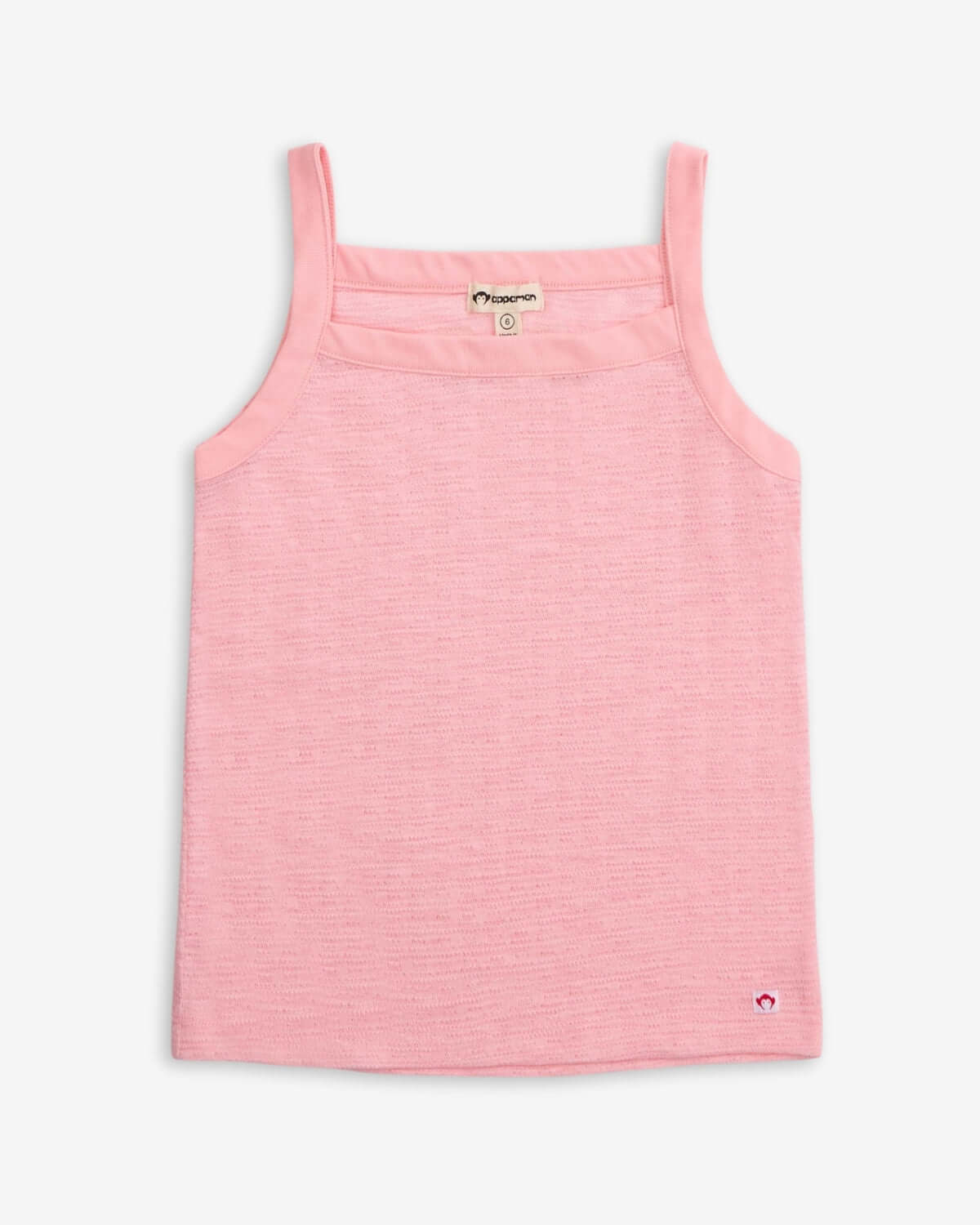 Soft pink girls tank top with playful gold bow, a stylish staple for back to school or fun playdates!