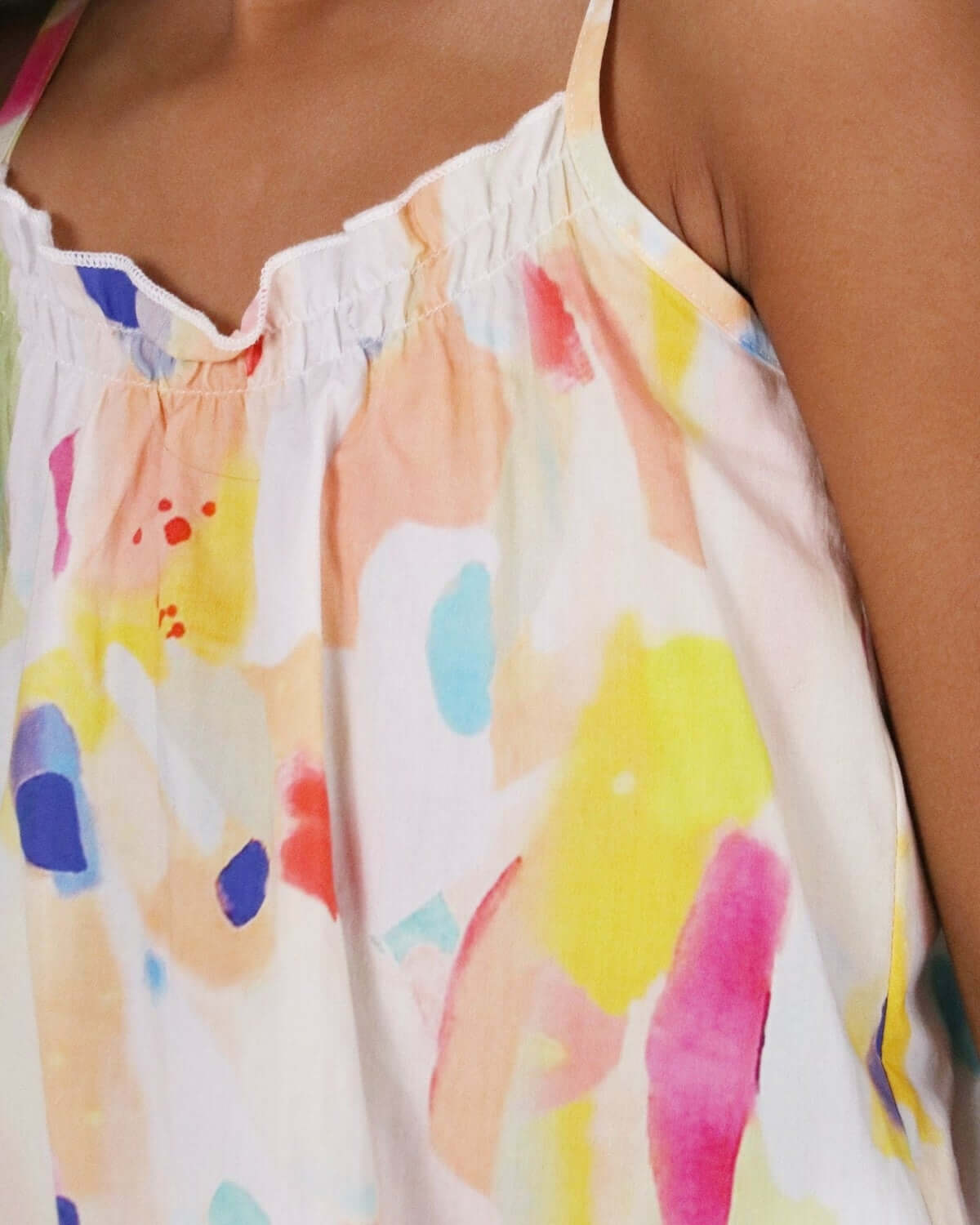Bright and breezy Watercolor Harper Top for kids, perfect for summer fun in stylish, durable comfort.