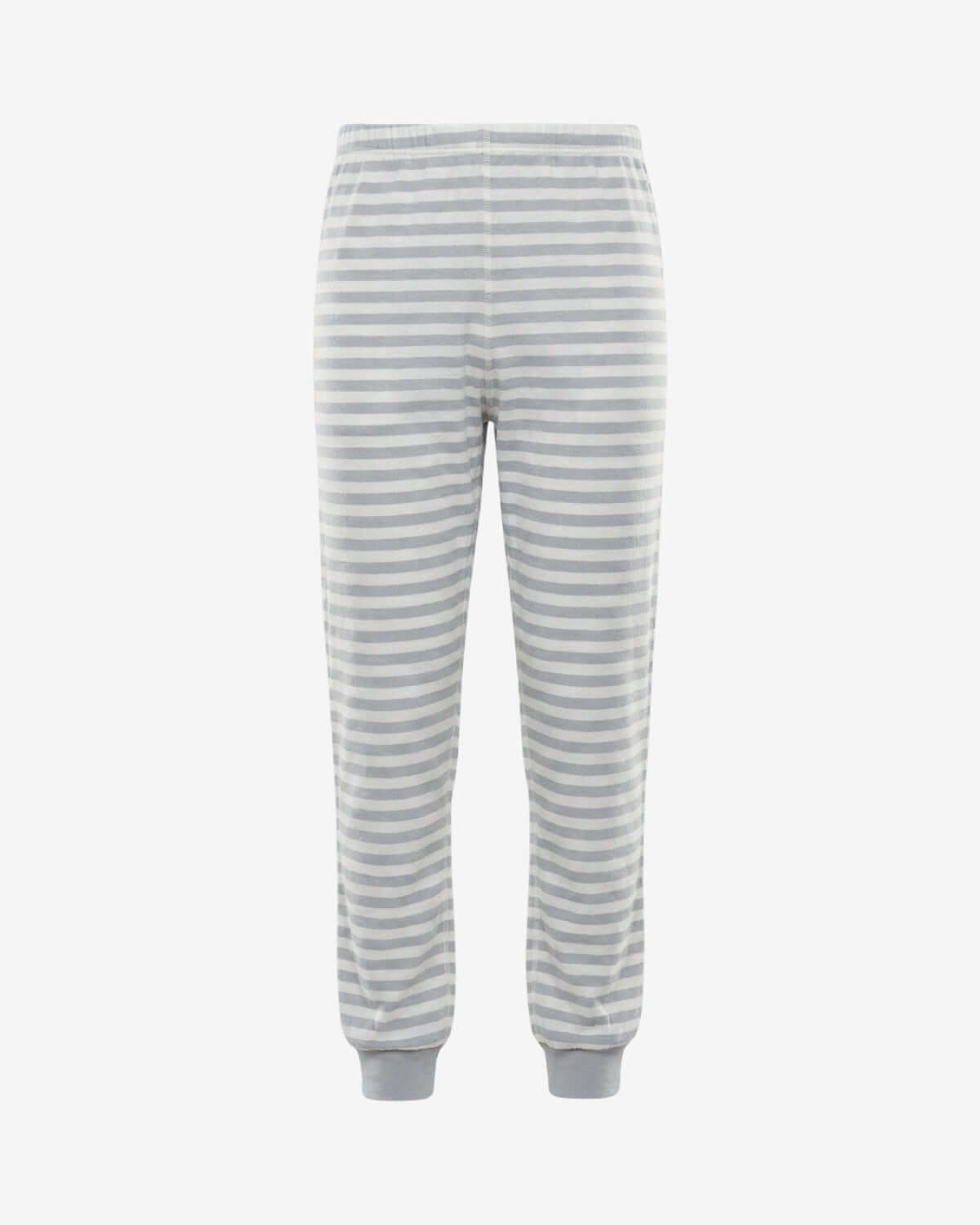 Striped pajama pants on a white background