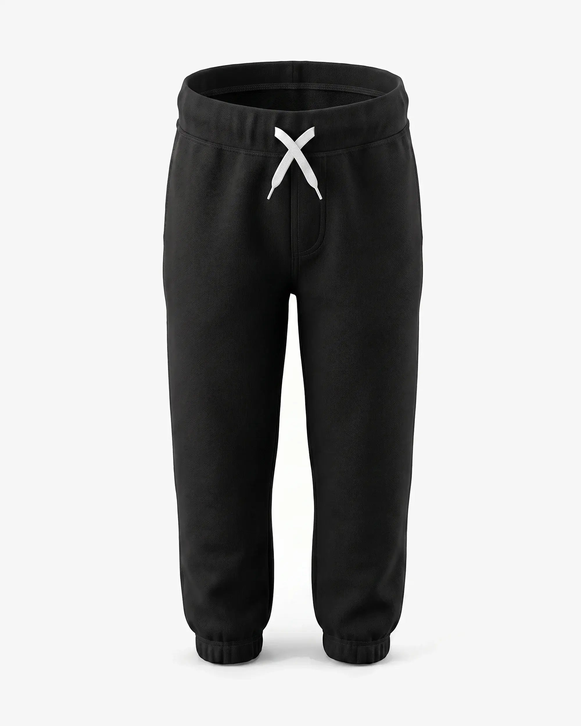 Black Gym Sweatpants — front
