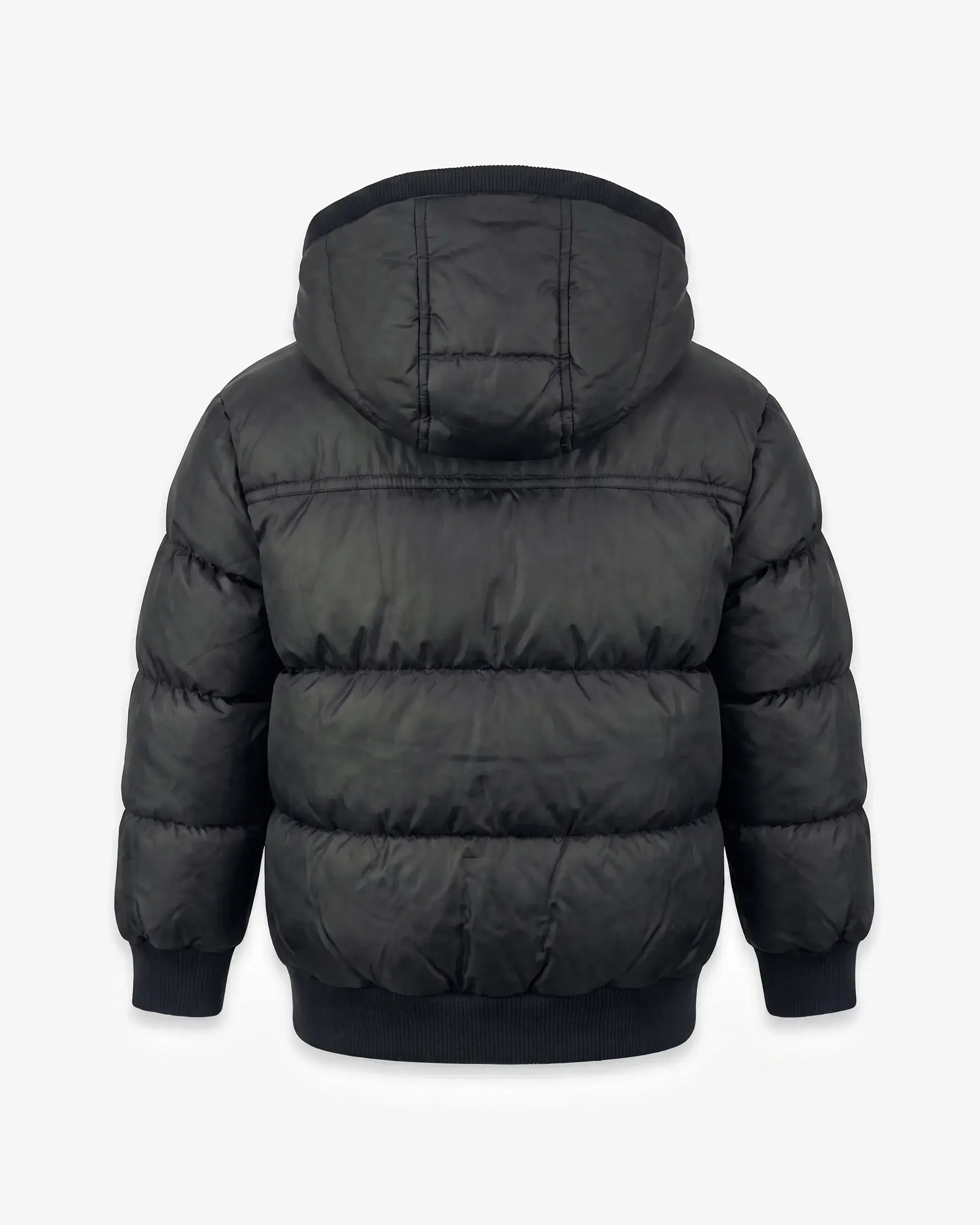 Black Puffy Coat — back