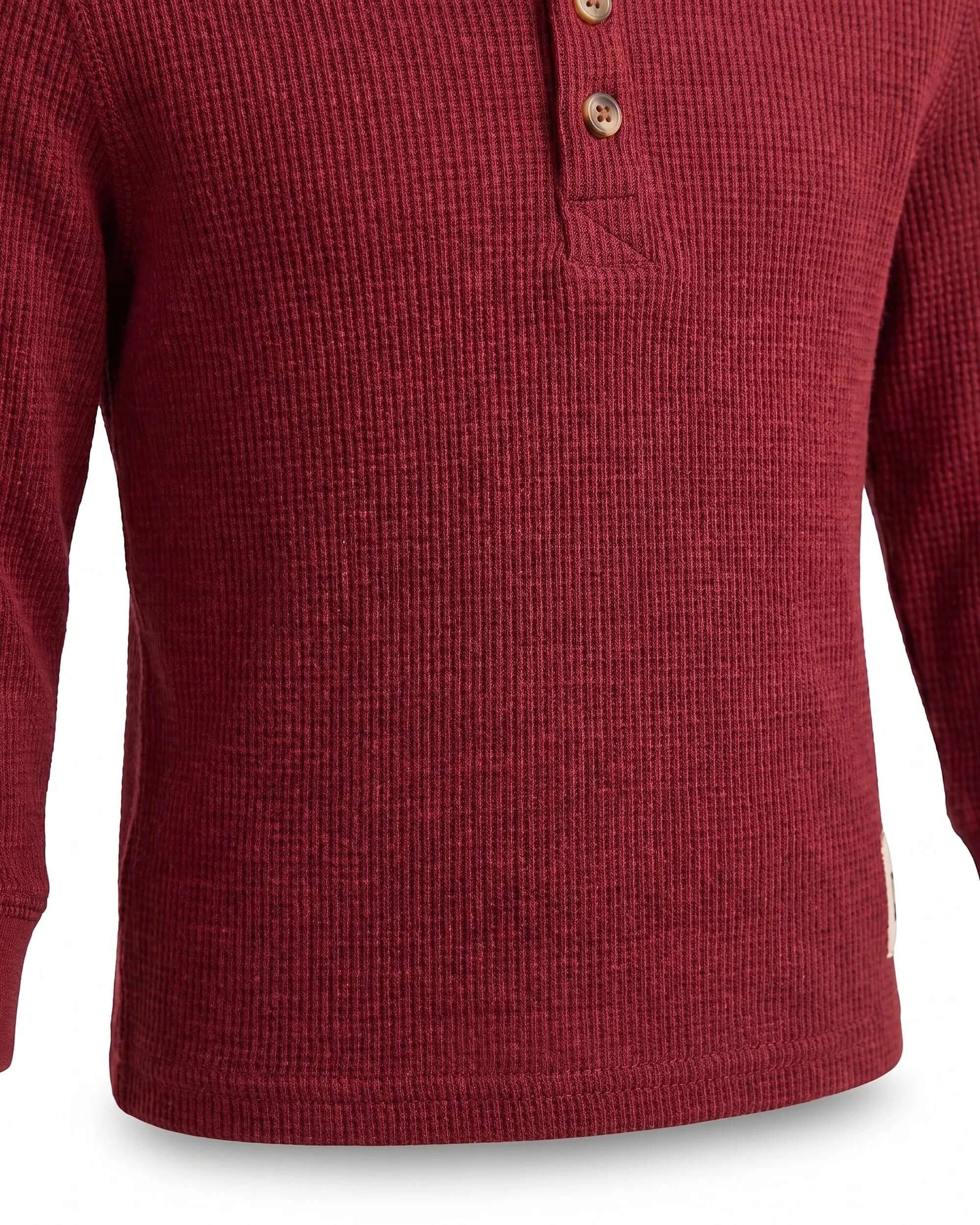 Dark Cherry Craftsman Thermal Henley — detail2