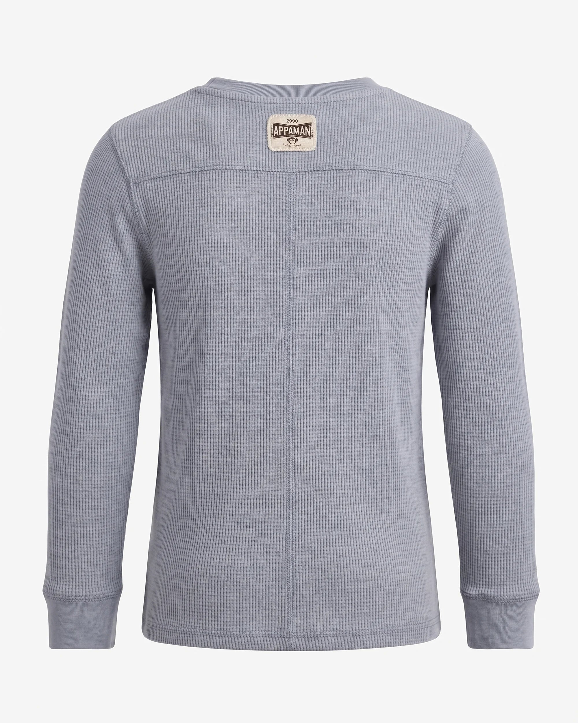 Dusty Blue Craftsman Thermal Henley — back