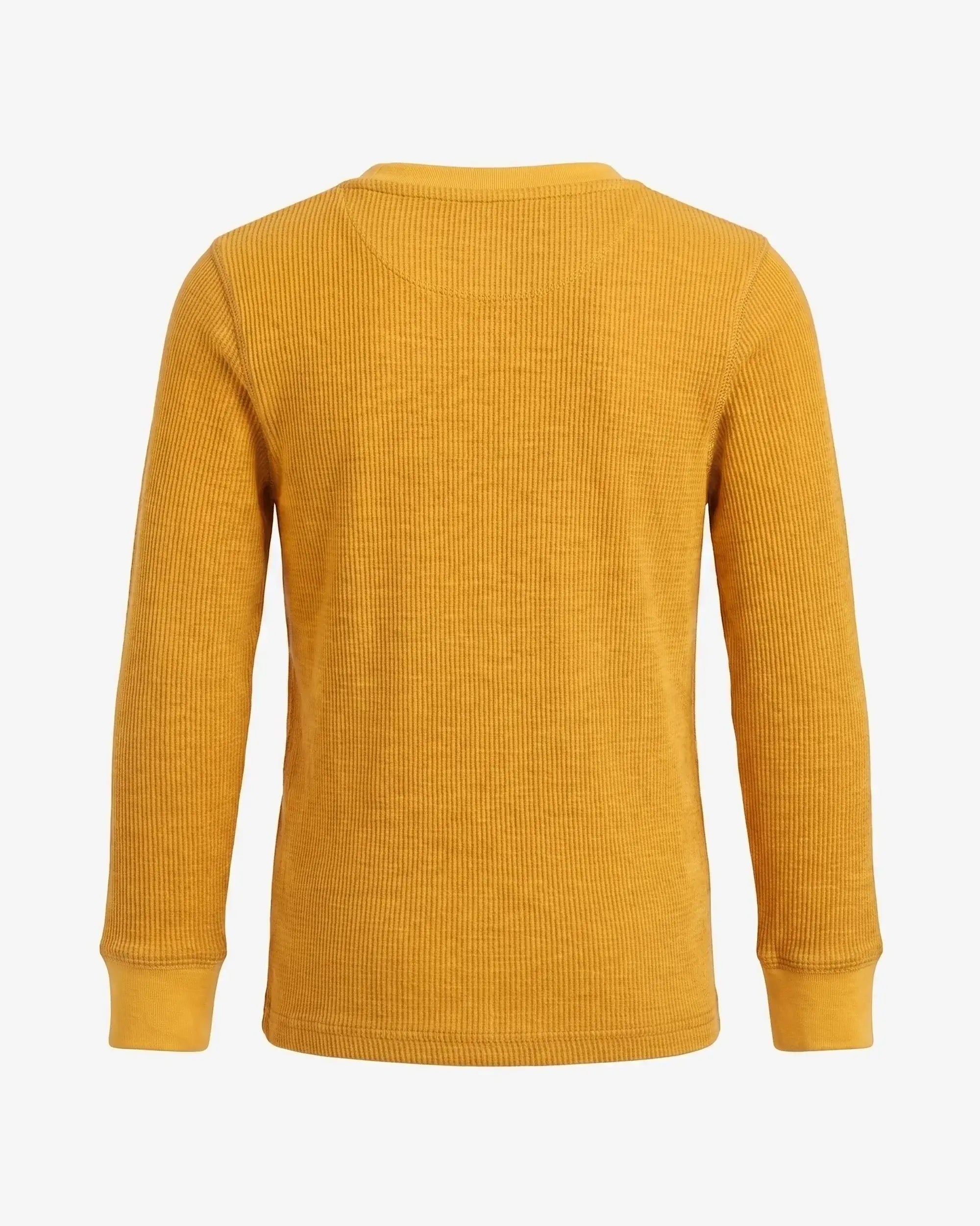 Mustard Craftsman Thermal Henley — back
