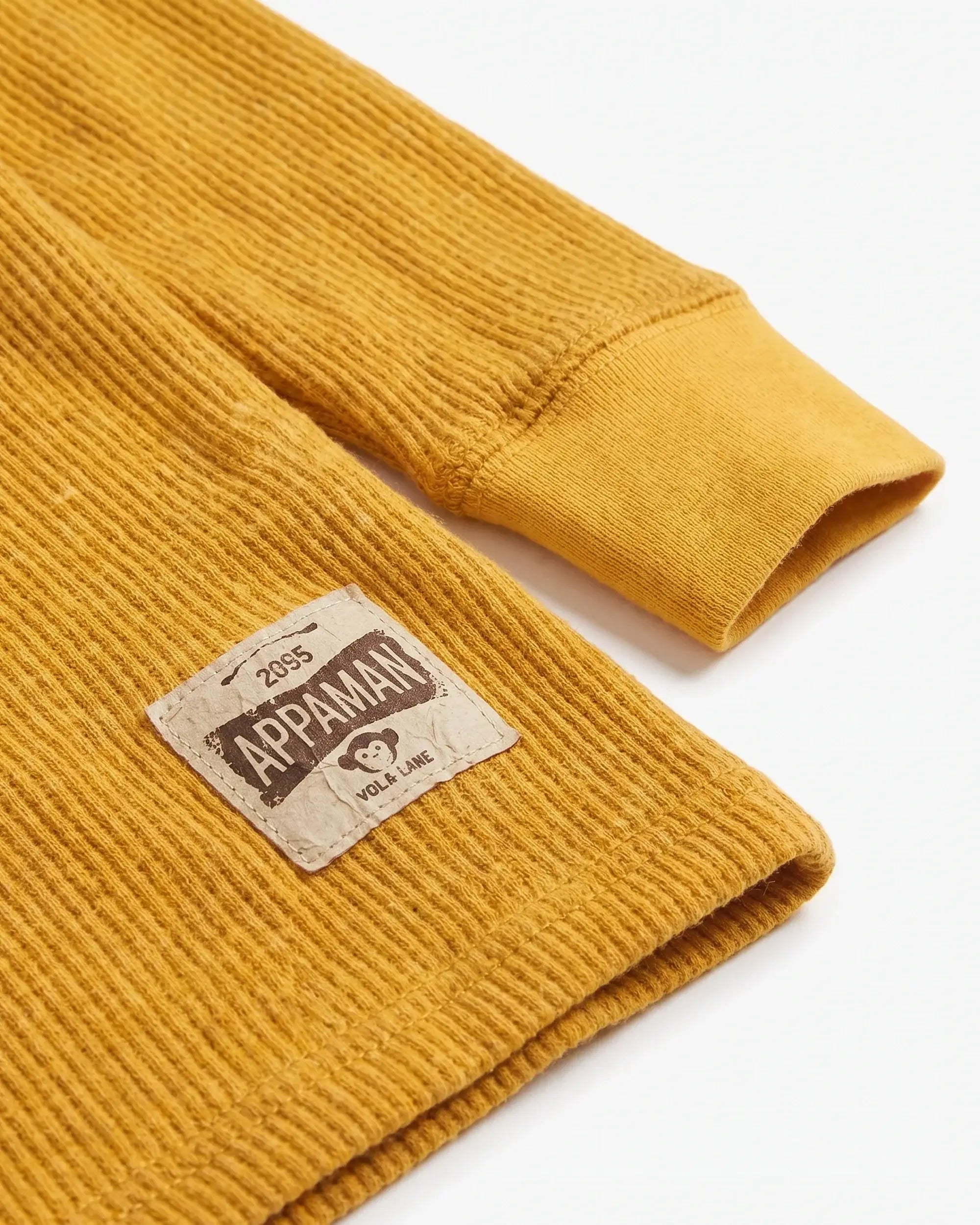 Mustard Craftsman Thermal Henley — detail2