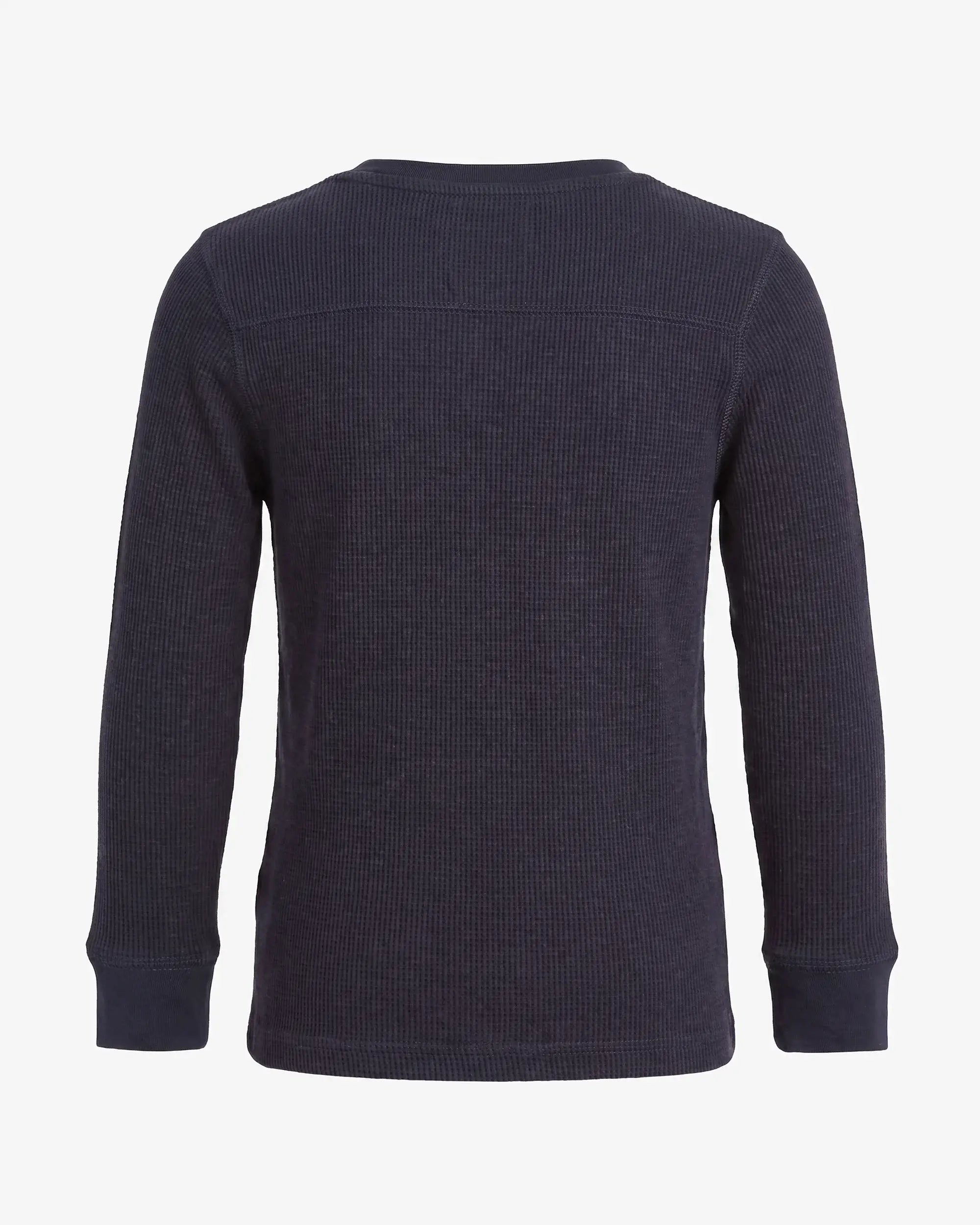 Navy Blue Craftsman Thermal Henley — back