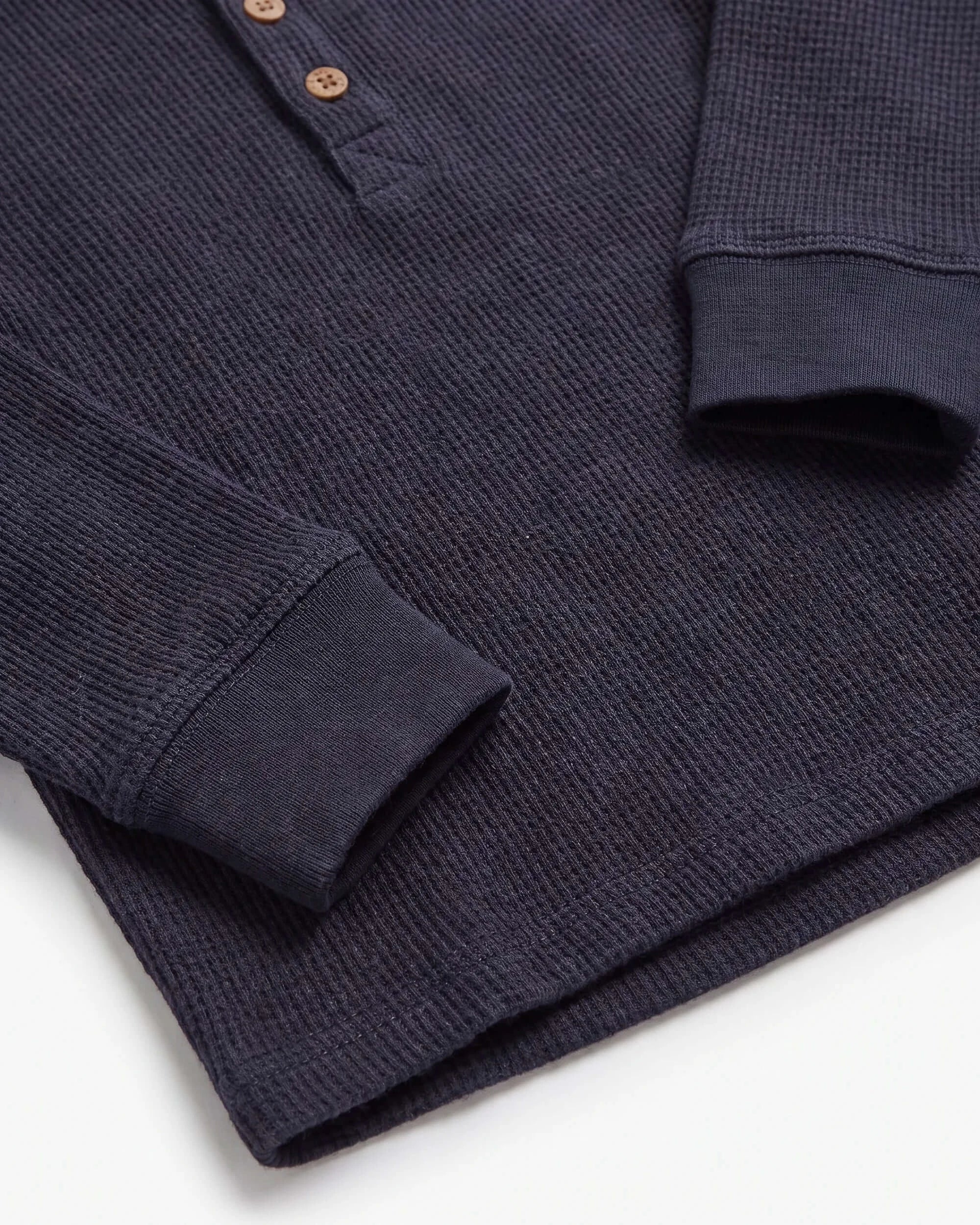 Navy Blue Craftsman Thermal Henley — detail2