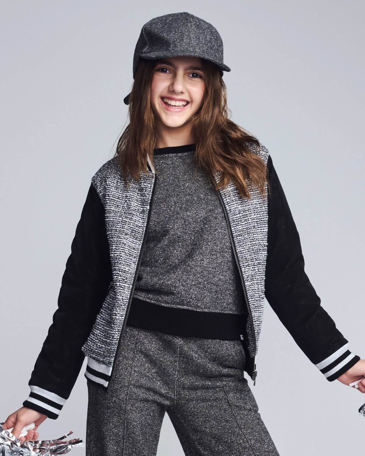 grey jacket on girl