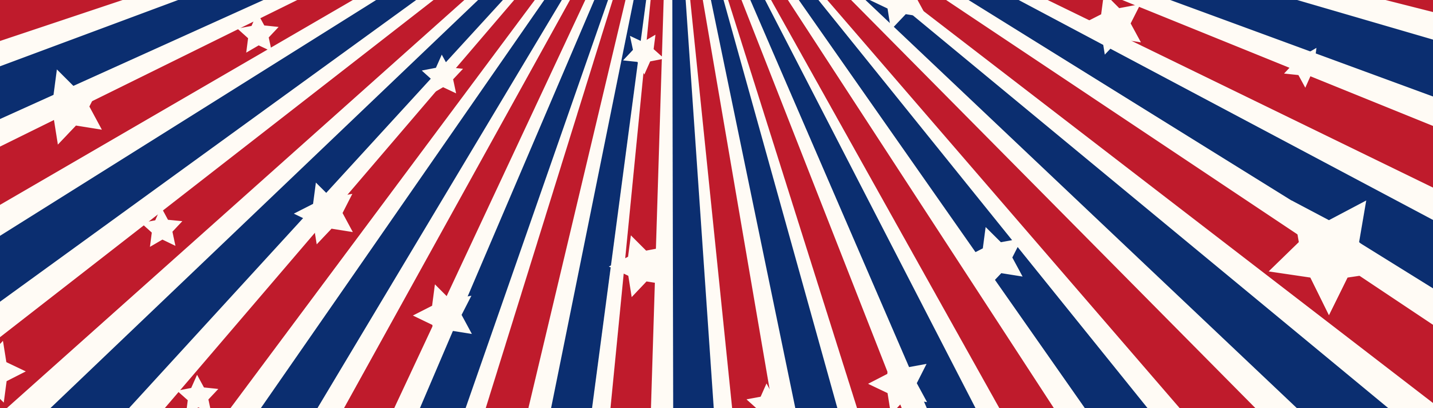 Vibrant red, white, and blue starburst background, perfect for celebrating Memorial Day with stylish kids' attire.