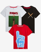 3-Piece Everyday Graphic Tee Set featuring bold graphics and colorful designs for kids.