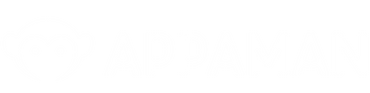 Appaman logo with a stylized monkey face icon on a transparent background