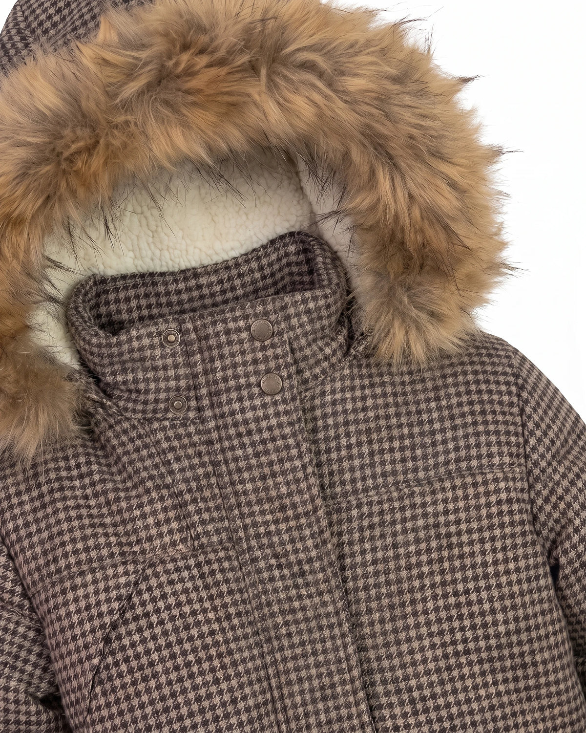 Houndstooth Denali Down Coat — detail1