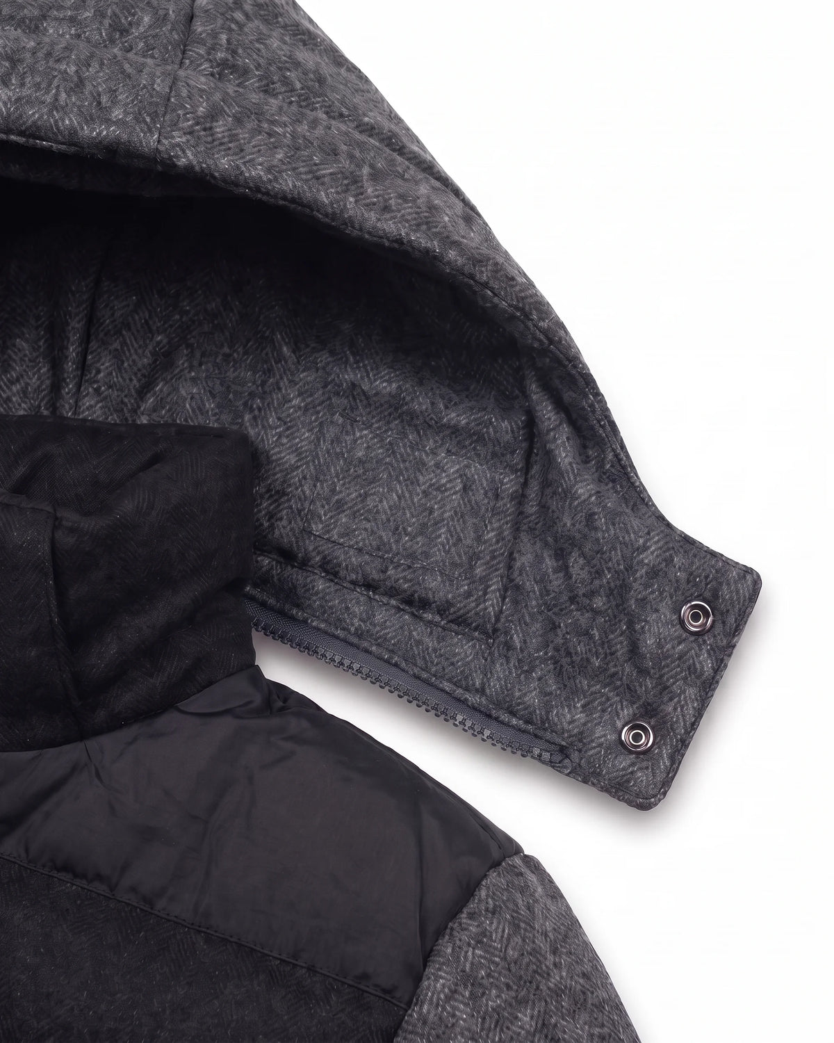 Charcoal Park Ave Long Puffer — detail1