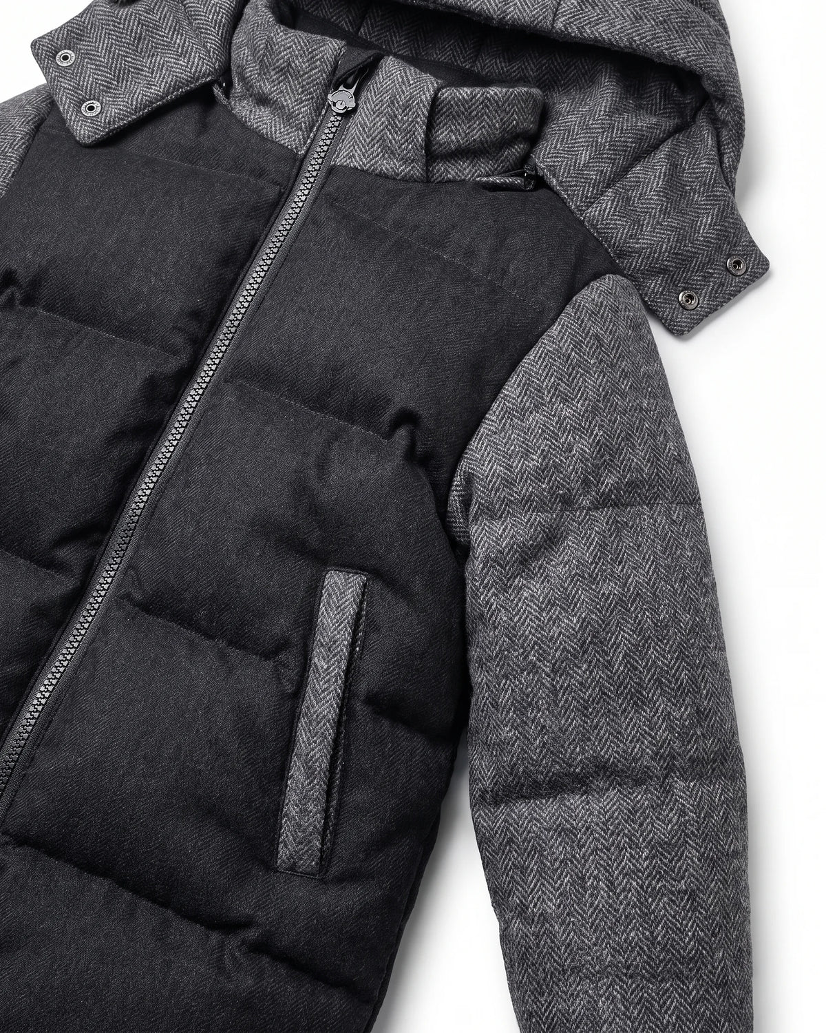 Charcoal Park Ave Long Puffer — detail2