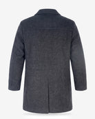 Black Herringbone New City Overcoat — back