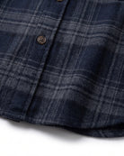 Dark Navy Plaid Flannel Shirt — detail2