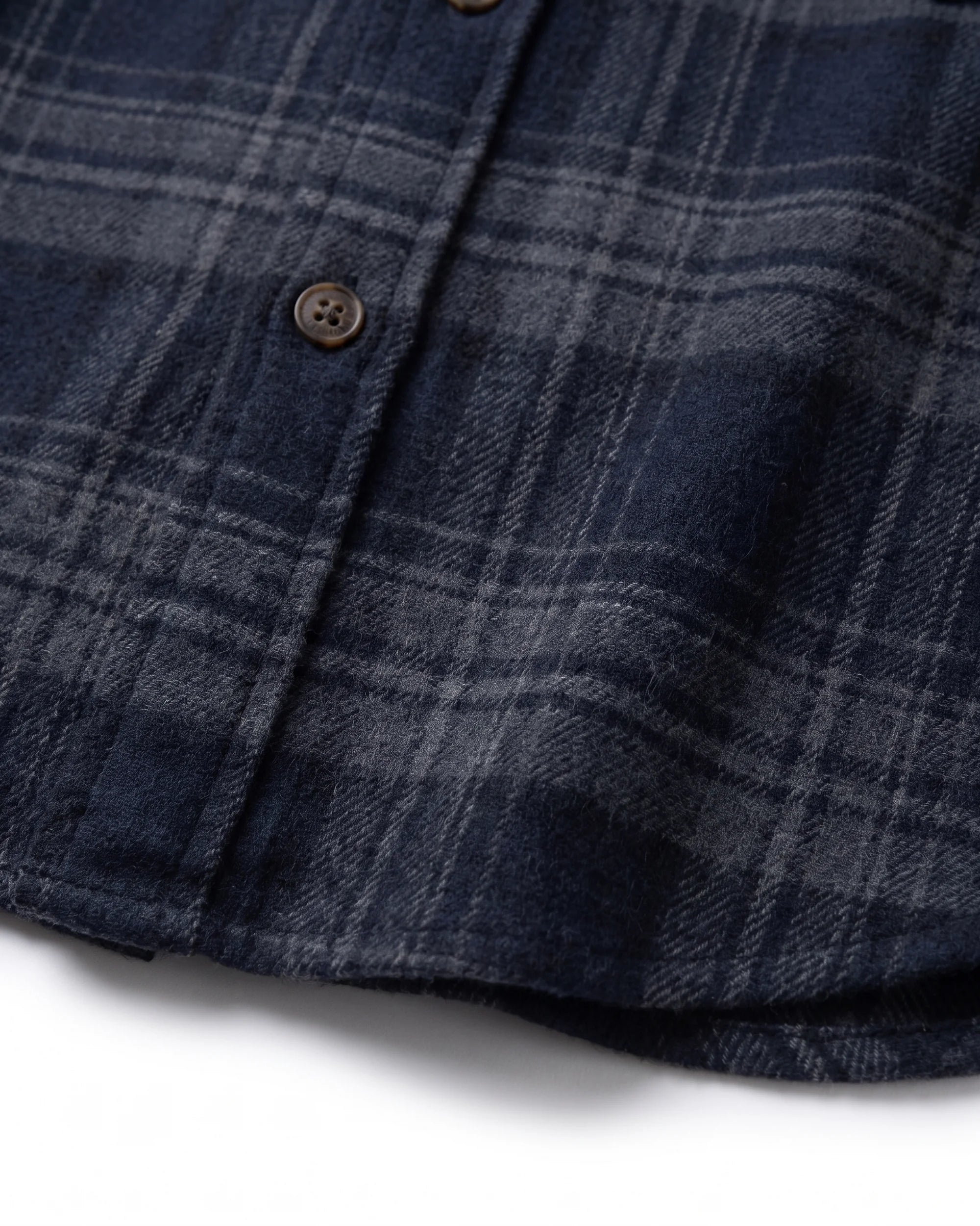 Dark Navy Plaid Flannel Shirt — detail2