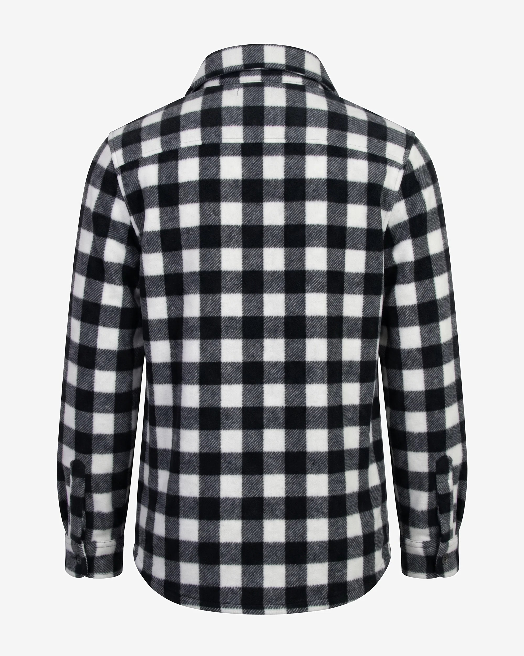 Black Checkerboard Snow Fleece Shirt — back