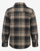 Brown Plaid Snow Fleece Shirt — back