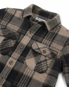 Brown Plaid Snow Fleece Shirt — detail1
