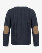 Navy Blue Fisherman Sweater — back