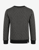 Black Houndstooth Revel Crewneck — back
