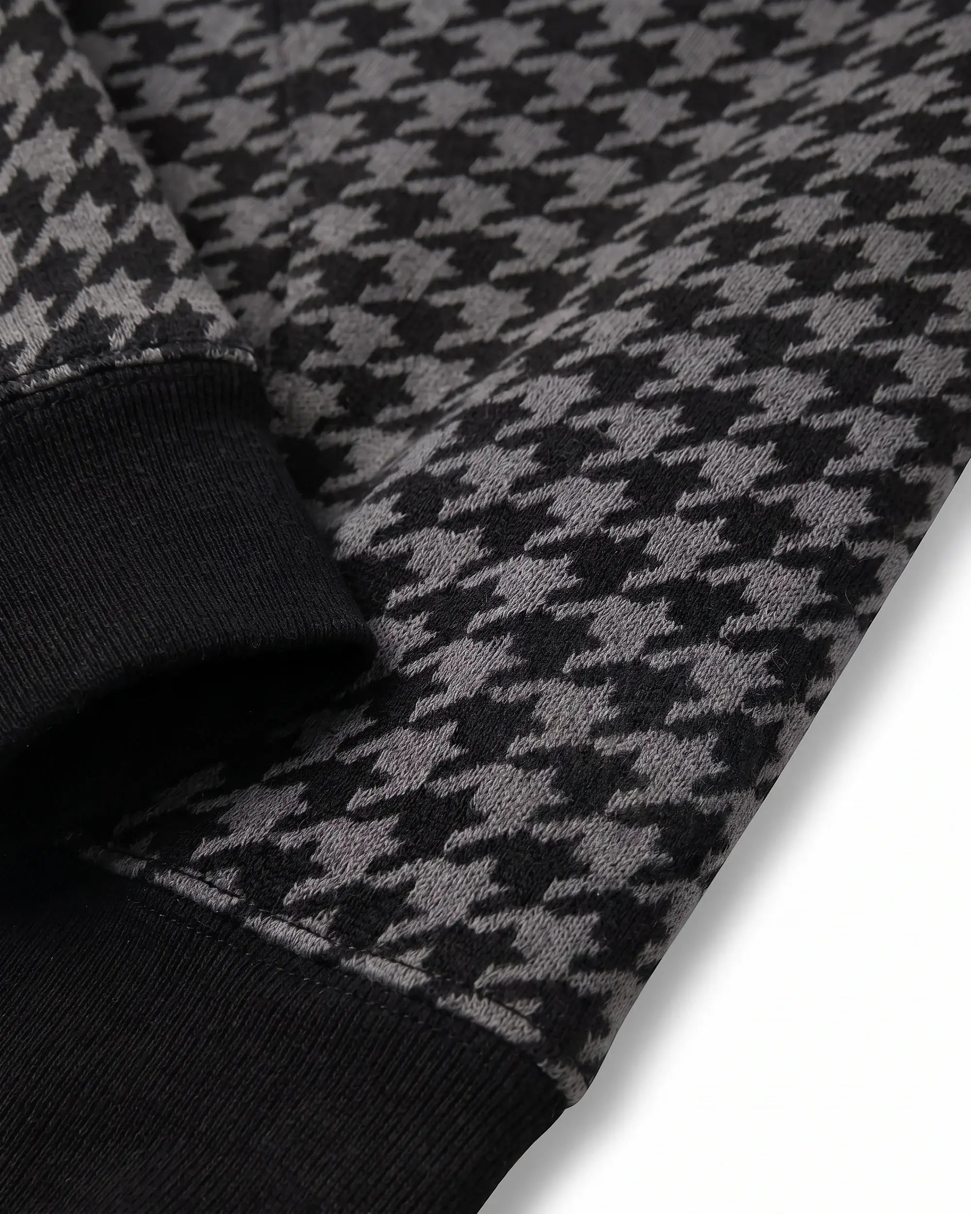Black Houndstooth Revel Crewneck — detail2