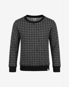 Black Houndstooth Revel Crewneck — front